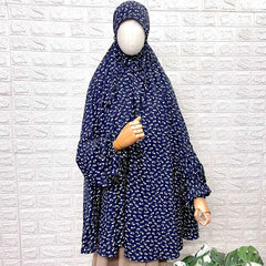 Blue Rayon Cotton Salah Khimar