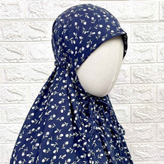 Blue Rayon Cotton Salah Khimar