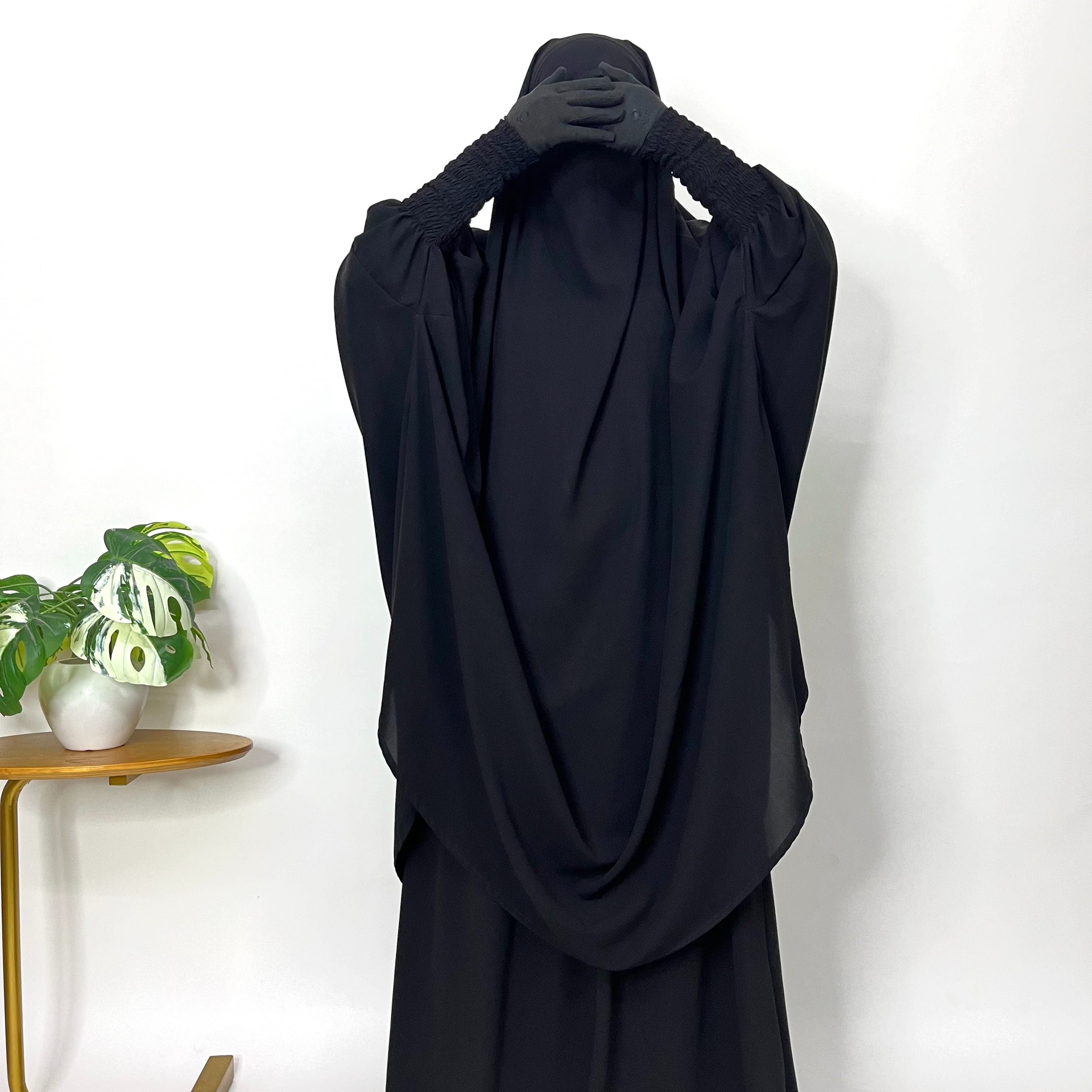 Black Two Pc Jilbab With Skirt