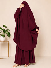Maroon Two Pc Jilbab