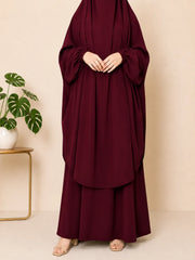 Maroon Two Pc Jilbab