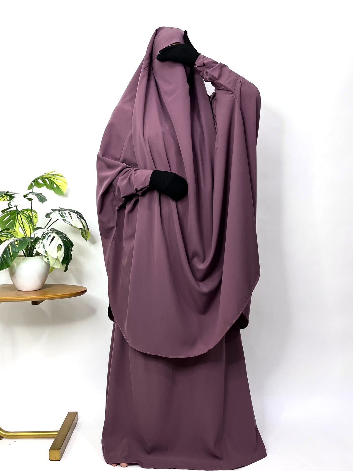 Dusty Mauve Two Pc Jilbab With Skirt