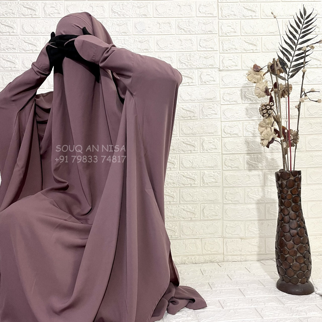 Dusty Mauve Two Pc Jilbab With Pant