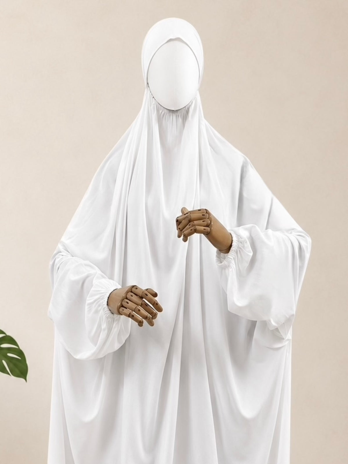 White Solid Prayer Jilbab