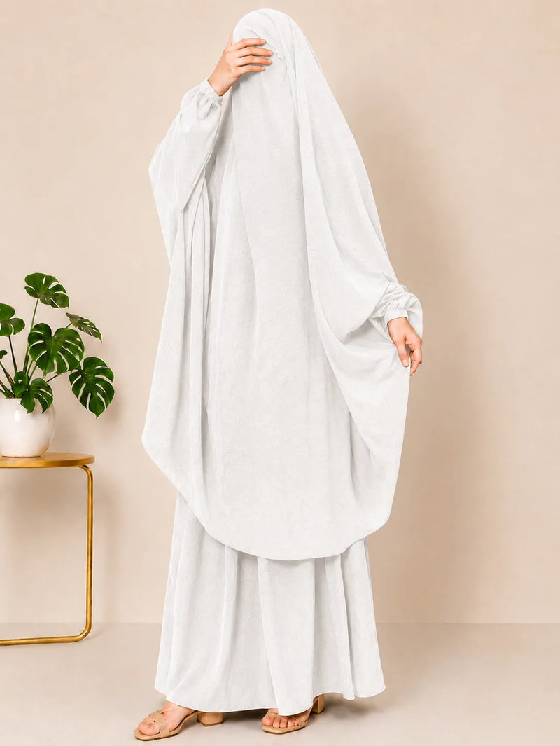 White Two Pc Jilbab