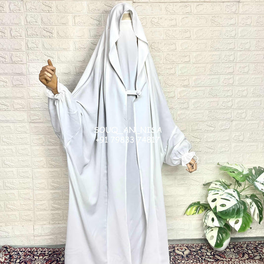 White Saudi Jilbab