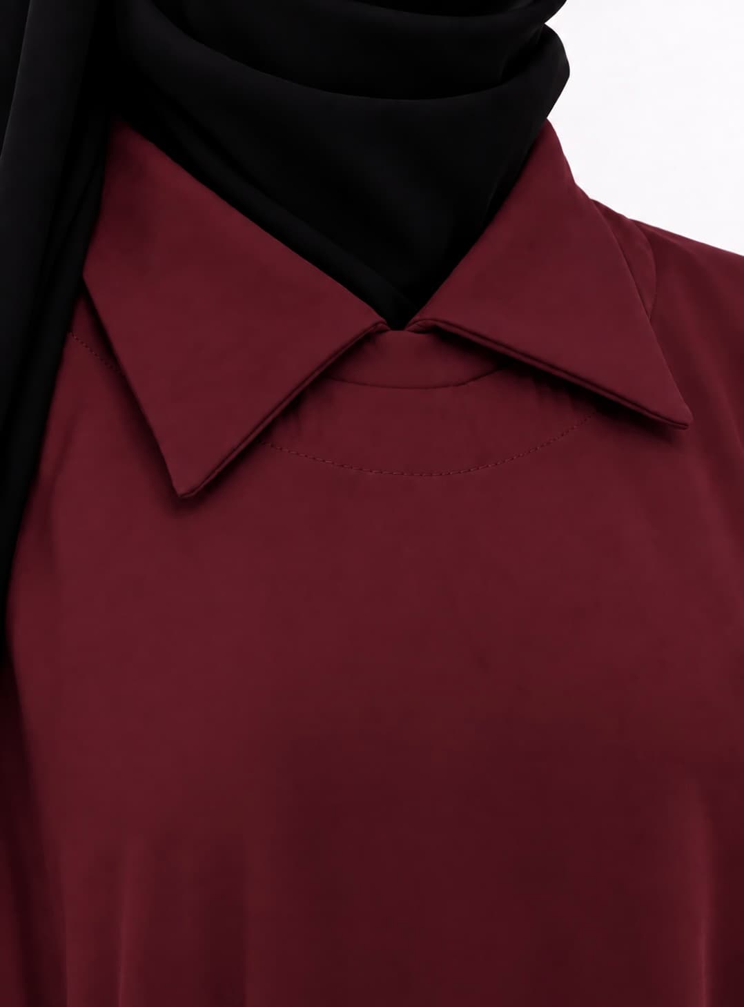 Maroon Zeenat Abaya With Cape