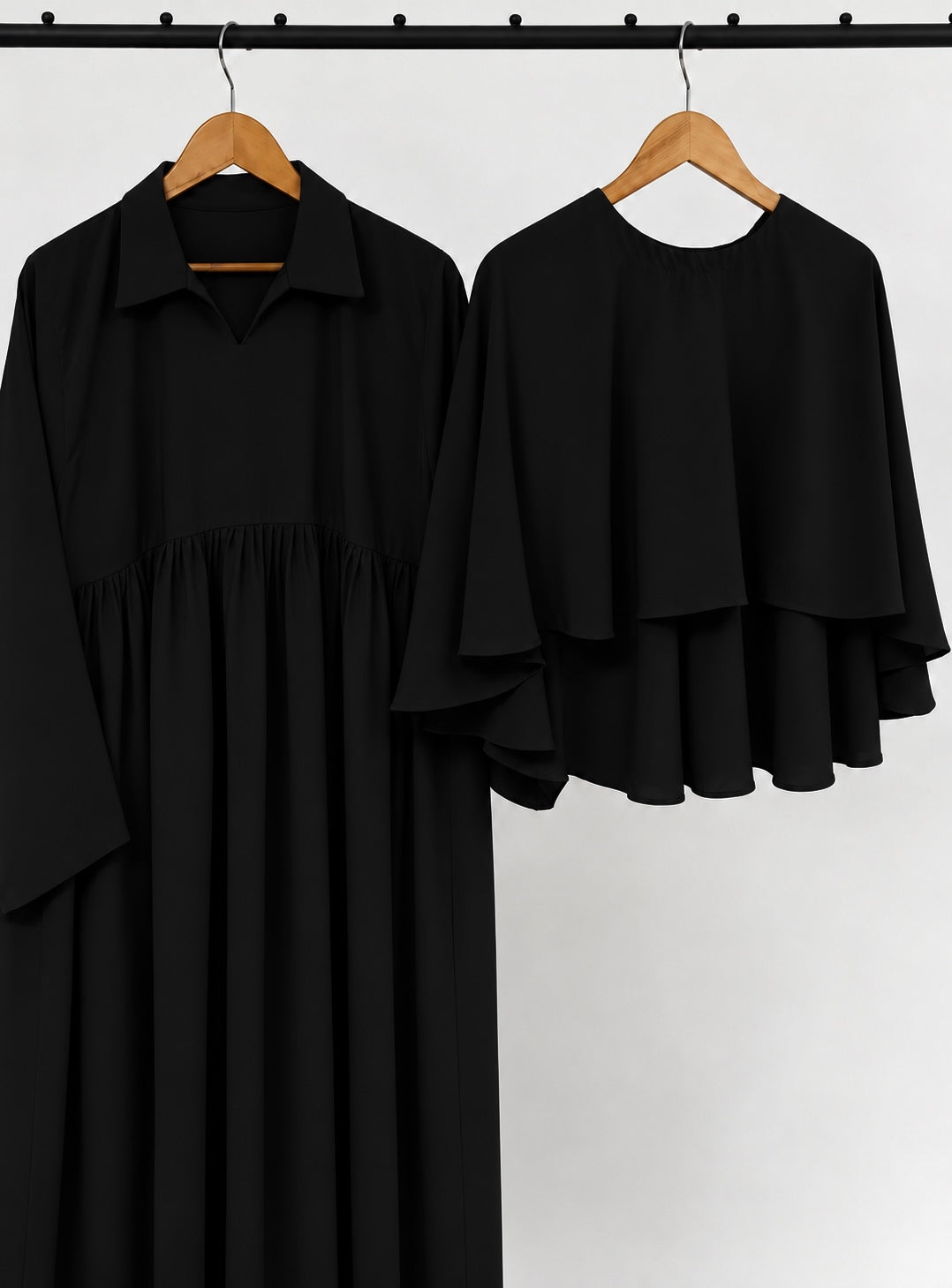 Black Zeenat Abaya With Cape