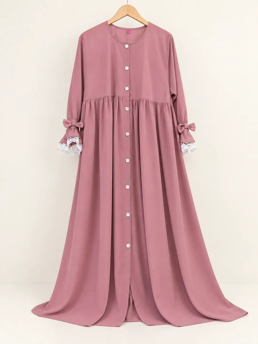 Pastel Pink Princess Frill Abaya