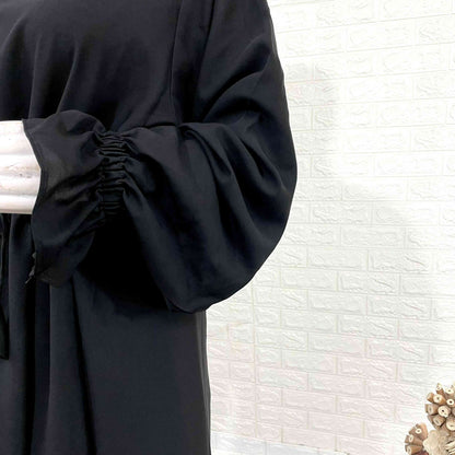 Basic Abaya With Elasticated Sleeves