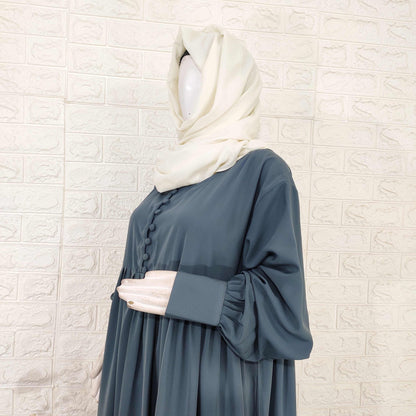 Grey Frill Basic Abaya