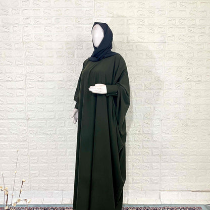 Olive Kaftan Abaya With Cuff Buttons