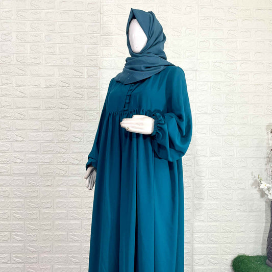 Teal Basic Abaya