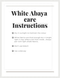 White jilbab with smocked sleeves